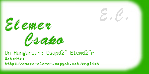 elemer csapo business card